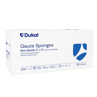 DUKAL WOVEN COTTON GAUZE SPONGES - Gauze Sponge, 2" x 2", Sterile, 8-Ply, Cotton Filled, 200/bg, 25 bg/cs  | Quantity - 1x CS