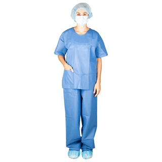 DUKAL COVERSOFT PROTECTIVE WEAR - Scrub Pants, Large, Blue, Non-Sterile, 10/bg, 5 bg/cs | Quantity - 1x CS