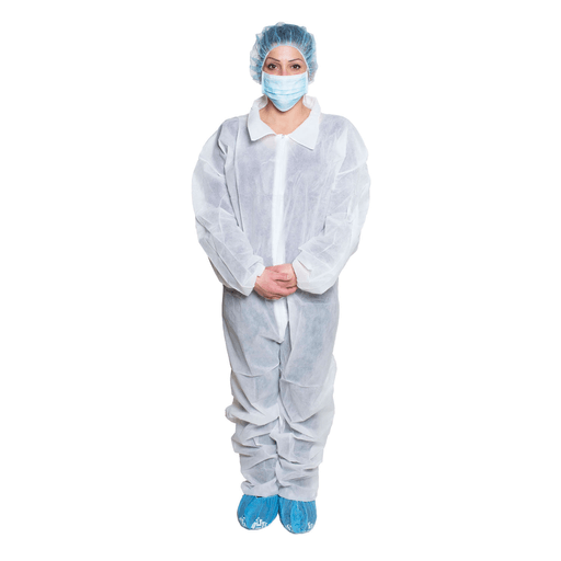 DUKAL COVERALLS - Coveralls, White, Size XL, Disposable, 5/bg, 5 bg/cs | Quantity - 1x CS