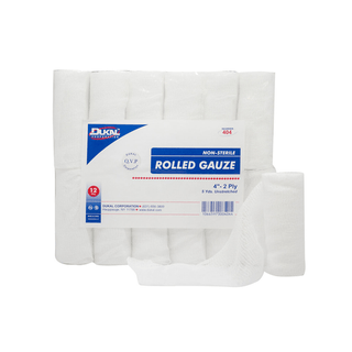 DUKAL ROLLED GAUZE - Rolled Gauze, 4" x 5 yd, Non-Sterile, 2-Ply, 12 rl/bg, 8 bg/cs | Quantity - 1x CS