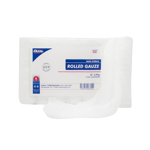 DUKAL ROLLED GAUZE - Rolled Gauze, 6" x 5 yd, Non-Sterile, 6/bg, 8 bg/cs | Quantity - 1x CS
