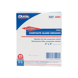 DUKAL COMPOSITE ISLAND DRESSINGS - Composite Island Dressing, 4" x 4", Sterile, 25/bx, 8 bx/cs | Quantity - 1x CS