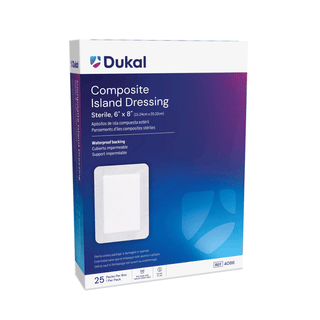 DUKAL COMPOSITE ISLAND DRESSINGS - Composite Island Dressing, 4" x 14", Sterile, 25/bx, 2 bx/cs | Quantity - 1x CS