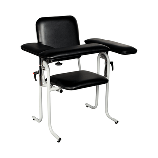DUKAL TECH-MED BLOOD DRAW CHAIR - Blood Draw Chair with Flip Up Arm, Upholstered, Seat Dimensions: 18"W x 17"D x 19"H, Black (DROP SHIP ONLY) | Quantity - 1x EA