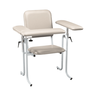 DUKAL TECH-MED BLOOD DRAW CHAIRBlood Draw Chair with Flip Up Arm, Upholstered, Seat Dimensions: 18"W x 17"D x 19"H, Oatmeal | Quantity - 1x EA