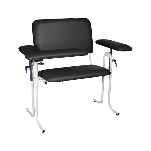 DUKAL TECH-MED BLOOD DRAW CHAIR - Blood Draw Chair with Flip Up Arm, Wide, Upholstered, Seat Dimensions: 32"W x 17"D x 19"H, Black (DROP SHIP ONLY) | Quantity - 1x EA