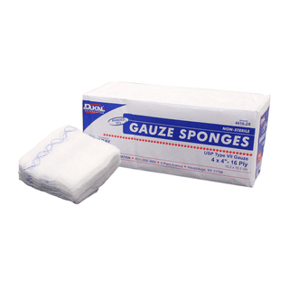 DUKAL X-RAY DETECTABLE GAUZE SPONGES - Gauze Sponge, 4" x 4", X-Ray Detectable Type VII, 16-Ply, Non-Sterile, 100/bg, 20 bg/cs | Quantity - 1x CS