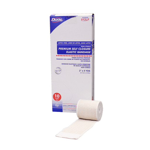 DUKAL ELASTIC BANDAGEElastic Bandage with Self Closure, 2" x 5yd, Non-Sterile, Latex Free (LF), 10/bx, 5 bx/cs | Quantity - 1x CS