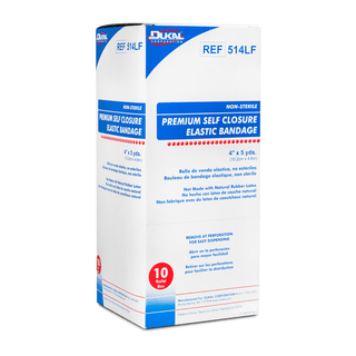 DUKAL ELASTIC BANDAGEElastic Bandage with Self Closure, 4" x 5yd, Non-Sterile, Latex Free (LF), 10/bx, 5 bx/cs | Quantity - 1x CS