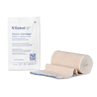 DUKAL ELASTIC BANDAGE - Premium Elastic Bandage, 4" x 5yd, Sterile, Latex-Free, 1/pk, 36 pk/cs | Quantity - 1x CS