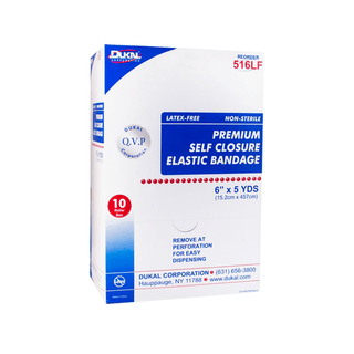 DUKAL ELASTIC BANDAGEElastic Bandage with Self Closure, 6" x 5yd, Non-Sterile, Latex Free (LF), 10/bx, 5 bx/cs | Quantity - 1x CS