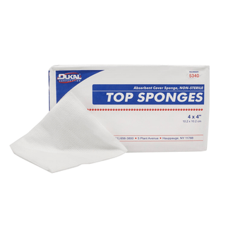 DUKAL TOP SPONGES - NON-WOVEN FACING COVER SPONGE - Top Sponge, 4" x 4", 8-Ply, Non-Woven, Non-Sterile, 100/bg, 20 bg/cs | Quantity - 1x CS