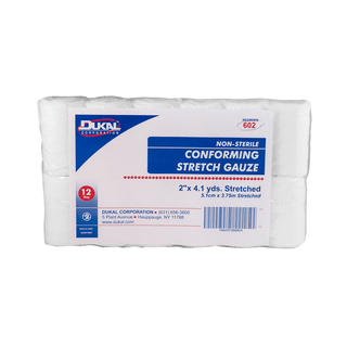 DUKAL CONFORMING STRETCH GAUZE - Stretch Gauze, 2" x 4 yds, Poly Bags, Non-Sterile, 500/cs (54 cs/plt) | Quantity - 1x CS