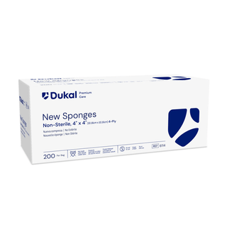 DUKAL NEW SPONGES - Sponge, 4" x 4", Non-Woven New Sponge, Non-Sterile, 4-Ply, 200/bg, 10 bg/cs (50 cs/plt) | Quantity - 1x CS