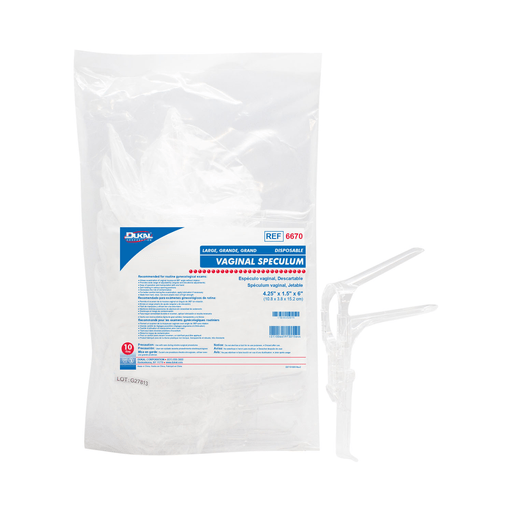 DUKAL VAGINAL SPECULUMS - Vaginal Speculum, Large, Disposable, 10/bg, 10 bg/cs | Quantity - 1x CS