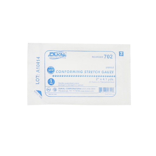 DUKAL CONFORMING STRETCH GAUZE - Stretch Gauze, 2" x 4 yds, Poly Bags, Non-Sterile, 500/cs (54 cs/plt) | Quantity - 1x CS