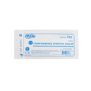 DUKAL CONFORMING STRETCH GAUZE - Stretch Gauze, 3" x 4.1 yd, Sterile, 1/pk, 12 pk/bx, 8 bx/cs | Quantity - 1x CS