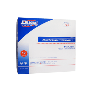DUKAL CONFORMING STRETCH GAUZE - Stretch Gauze, 4" x 4.1 yd, Sterile, 1/pk, 12 pk/bx, 8 bx/cs | Quantity - 1x CS