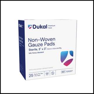 DUKAL STERILE PADS - Non-Woven Pad, 3" x 3", 4-Ply, Sterile, 1/pk, 25 pk/bx, 36 bx/cs | Quantity - 1x CS