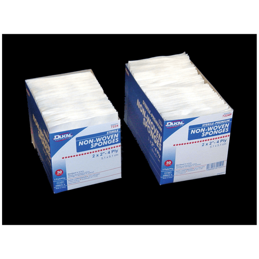 DUKAL CLINISORB NON-WOVEN SPONGES - Clinisorb Non-Woven Sponge, 2" x 2", 4-Ply, Sterile, 2/pk, 50 pk/bx, 30 bx/cs | Quantity - 1x CS