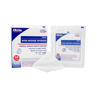 DUKAL PREMIUM NON-WOVEN SPONGES - Sponge, 3" x 3" Non-Woven, Premium, Sterile, 4-Ply, 2/pk, 40 pk/bx, 30 bx/cs | Quantity - 1x CS
