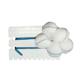 DUKAL TONSIL SPONGESDouble Strung Tonsil Sponge, 15" Blue Thread, Sterile 5s, Large, 1", 5/pk, 100 pk/cs | Quantity - 1x CS