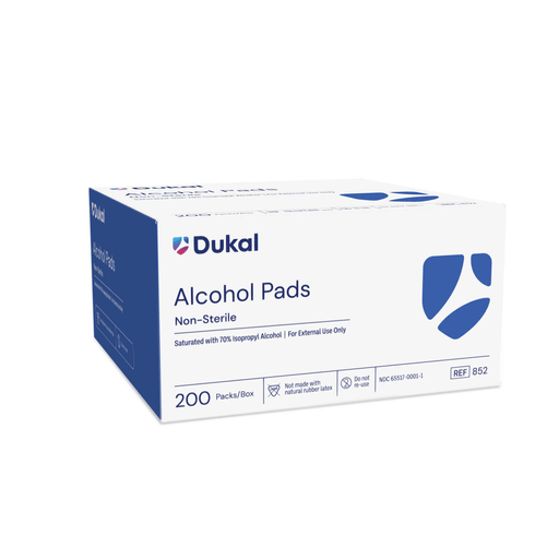 DUKAL ALCOHOL PADSAlcohol Prep Pad, Medium, 2-Ply, Non-Sterile, 200/bx, 20 bx/cs (120 cs/plt) | Quantity - 1x CS