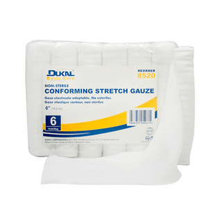 DUKAL BASIC CONFORMING STRETCH GAUZEConforming Stretch Gauze, 6" Non-Sterile, 6 rl/bg, 8 bg/cs | Quantity - 1x CS