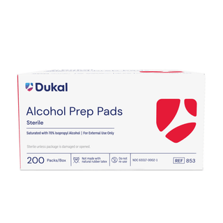 DUKAL ALCOHOL PADSAlcohol Prep Pads, Medium, 2-Ply, Sterile, 200/bx, 20 bx/cs (70 cs/plt) | Quantity - 1x CS