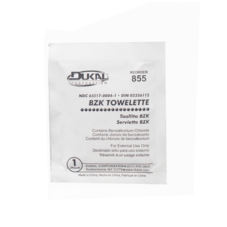 DUKAL BZK SWAB/TOWELETTE - BZK Towelette, 5" x 8", 1200/cs | Quantity - 1x CS