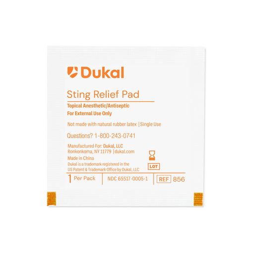 DUKAL STING RELIEF PAD - Sting Relief Pad, Medium, 2-Ply, Non-Sterile, Bulk, 1500/bx, 2 bx/cs | Quantity - 1x CS