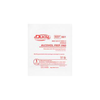 DUKAL ALCOHOL PADS - Alcohol Prep Pad, Large, Sterile, 100/bx, 10 bx/cs  (108 cs/plt) (Not Available for sale into Canada) | Quantity - 1x CS