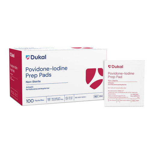 DUKAL PVP-I PRODUCTSPVP-I Prep Pads, Medium, Non-Sterile, 1/pk, 100 pk/bx, 10 bx/cs | Quantity - 1x CS