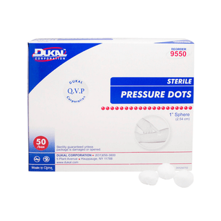 DUKAL PRESSURE DOTS - Pressure Dots, 1", Sterile, 2/pk, 50 pk/bx, 10 bx/cs (36 cs/plt) | Quantity - 1x CS