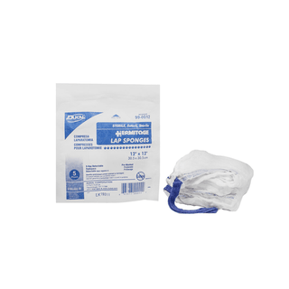 DUKAL LAPAROTOMY SPONGES - Laparotomy Sponge, 12" x 12", Sterile, Prewashed, X-Ray Detectable, Softpack, 5/pk, 40 pk/cs | Quantity - 1x CS