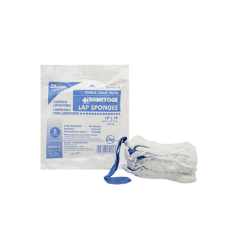 DUKAL LAPAROTOMY SPONGESLaparotomy Sponge, 18" x 18", Sterile, X-Ray Detectable, No Loop, Prewashed, Softpack, 5/pk, 40 pk/cs | Quantity - 1x CS