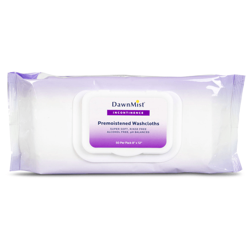 DUKAL DAWNMIST WASHCLOTHS - Washcloth, Adult, Soft Pack with Lid, 9" x 13", 64/pk, 8 pk/cs | Quantity - 1x CS