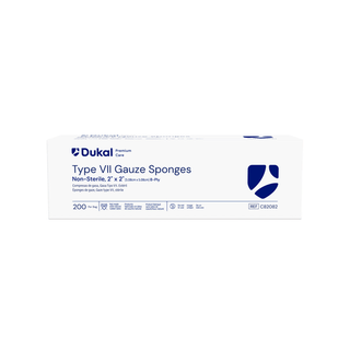 DUKAL CALIBER GAUZE SPONGESGauze Sponge, 2" x 2", Type VII, 8-Ply, Sterile, 200/bg, 25 bg/cs | Quantity - 1x CS