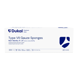 DUKAL CALIBER GAUZE SPONGESGauze Sponge, Type VII, Non-Sterile, 4" x 4", 16-Ply, 200/bg, 10 bg/cs | Quantity - 1x CS