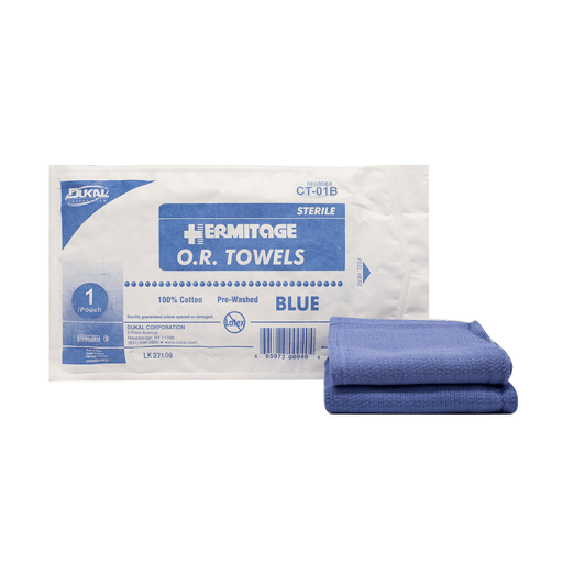 DUKAL OPERATING ROOM (O.R.) TOWELS - OR Towel, 17 x 26, Sterile 1s, Blue, 80/cs | Quantity - 1x CS