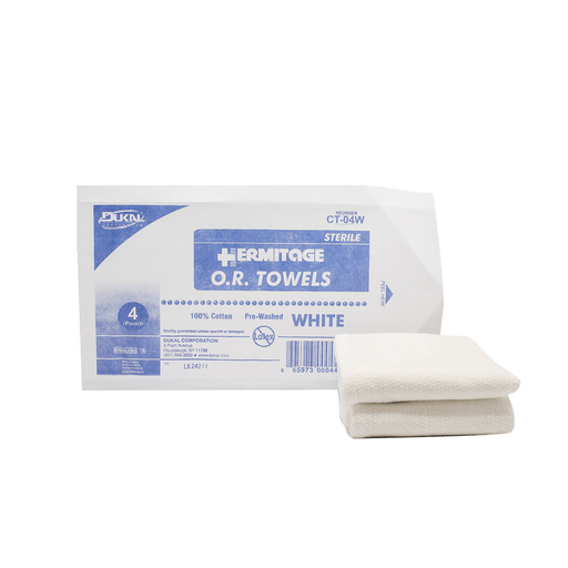 DUKAL OPERATING ROOM (O.R.) TOWELS - OR Towel, 17 x 26, Sterile 4s, White, 4/pk, 20 pk/cs | Quantity - 1x CS