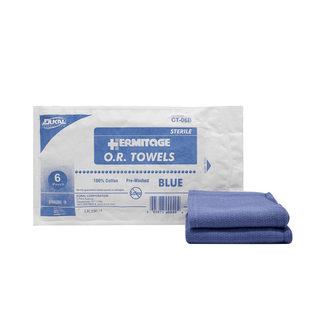 DUKAL OPERATING ROOM (O.R.) TOWELS - OR Towel, 17 x 26, Sterile 6s, Blue, 6/pk, 12 pk/cs  (35 cs/plt) | Quantity - 1x CS