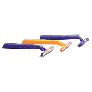 DUKAL DAWNMIST RAZORS - Razor, Twin Blade, Blue Handle, Clear Plastic Guard, 100/bx, 20 bx/cs | Quantity - 1x CS