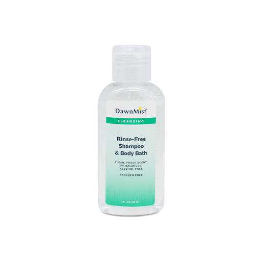 DUKAL DAWNMIST SHAMPOO & BODY WASHShampoo & Body Bath, Rinse Free, 2 oz Bottle with Dispensing Cap, 144/cs (Item on Manufacturer BackorderInventory Limited when Available) | Quantity - 1x CS