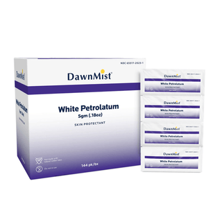 DUKAL DAWNMIST PETROLEUM JELLY - Petroleum Jelly, 5 gm, White, Frangrance Free, Hypoallergenic Formula, 144 pk/bx, 6 bx/cs | Quantity - 1x CS