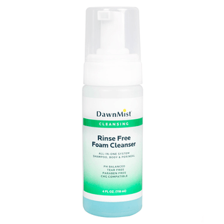 DUKAL DAWNMIST RINSE FREE FOAM CLEANSERRinse Free Foam Cleanser, 4 oz, 24/cs | Quantity - 1x CS