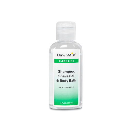 DUKAL DAWNMIST ALL-IN-ONE BODY WASH - Shampoo, Shave Gel & Body Wash, 2 oz, Clear Bottle, Dispensing Cap, 96/cs | Quantity - 1x CS