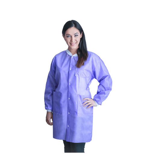 DUKAL UNIPACK PERSONAL PROTECTIONFitMe Lab Coats, Large, Lavender, 10/bg | Quantity - 1x BG