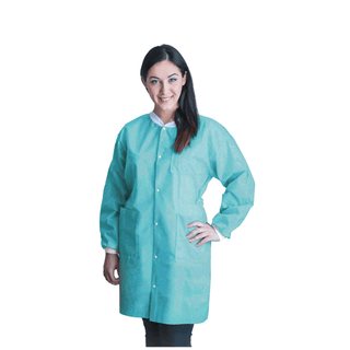 DUKAL UNIPACK PERSONAL PROTECTION - FitMe Lab Coats, XX-Large, Teal/ Green, 10/bg | Quantity - 1x BG