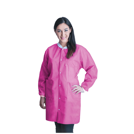 DUKAL UNIPACK PERSONAL PROTECTIONFitMe Lab Coats, XX-Large, Raspberry Pink, 10/bg | Quantity - 1x BG